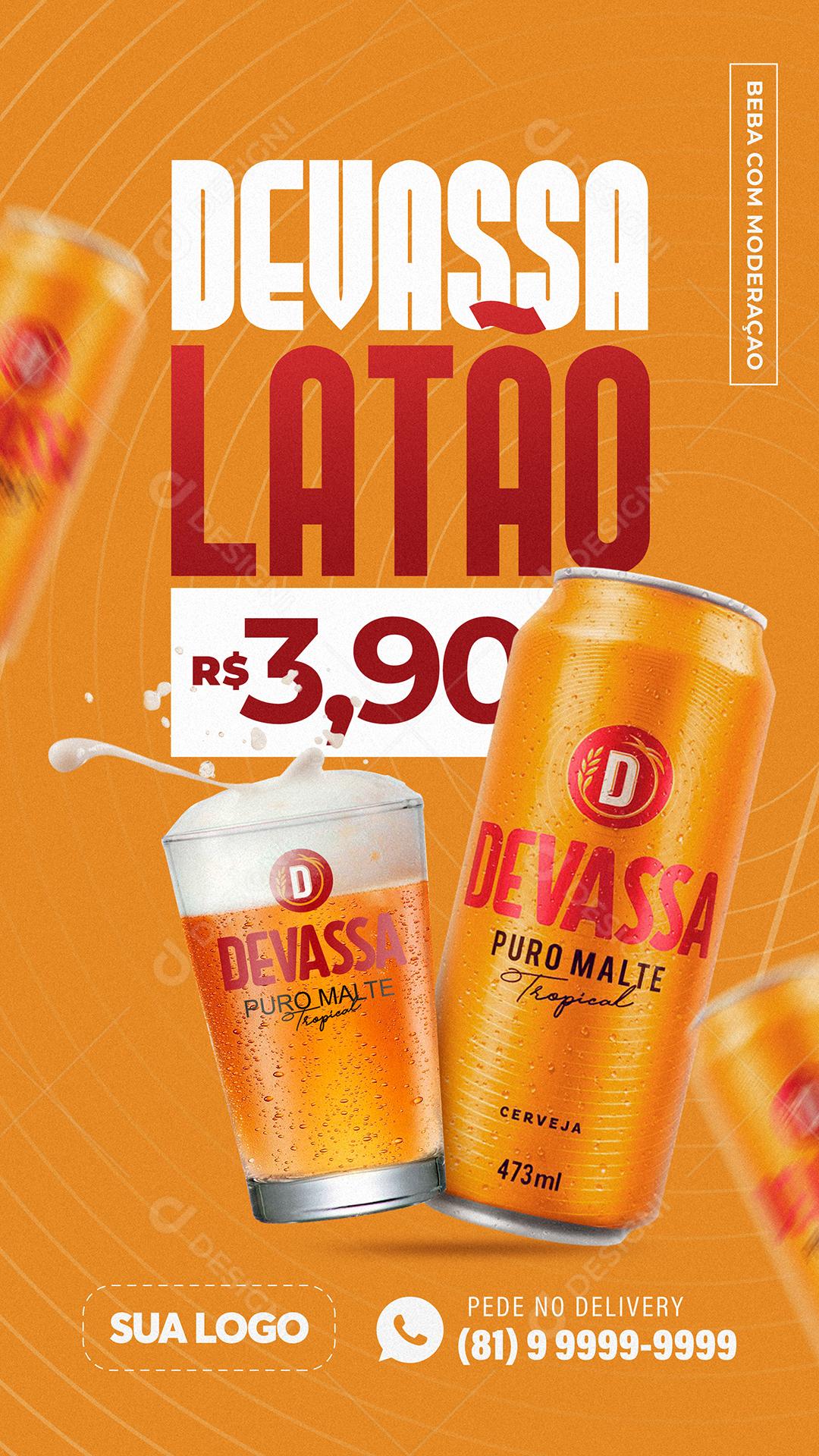 Post Story Distribuidora Cerveja Devassa Lat O Social Media Psd