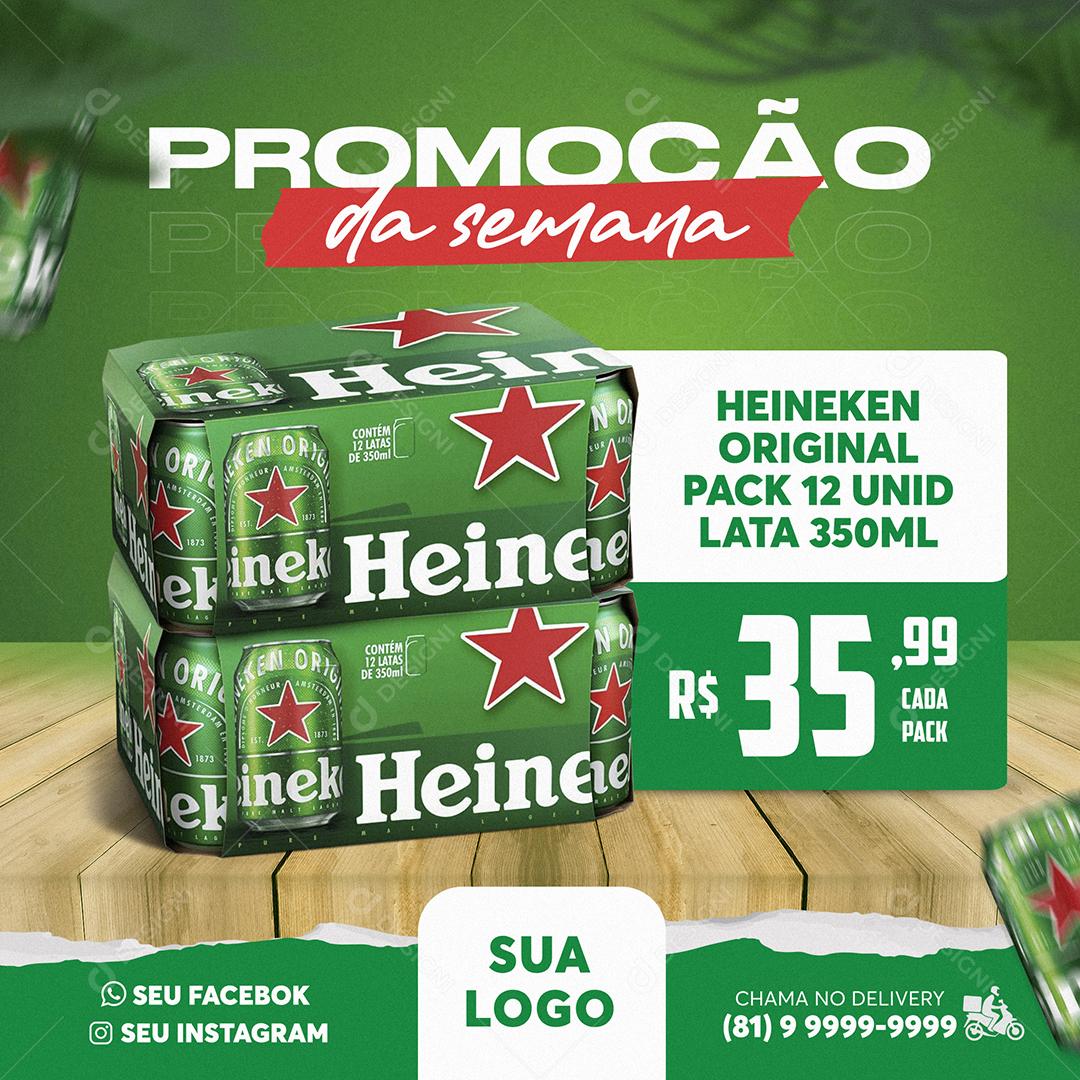 Post Feed Distribuidora Promoção da Semana Heineken Pack Social Media