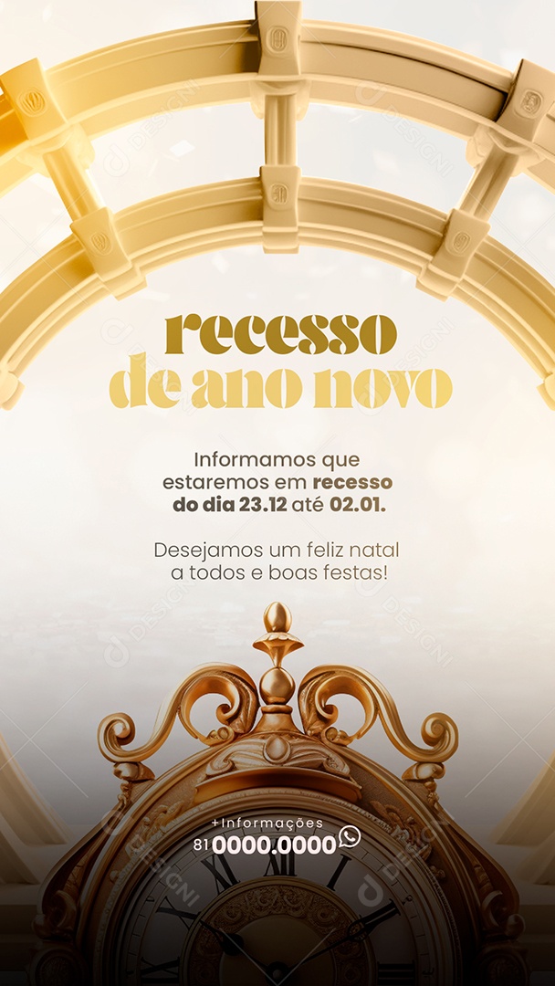 Story Recesso De Ano Novo Social Media PSD Editável download Designi