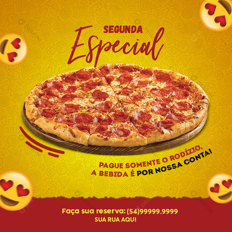 Pizzaria Nesse Dia dos Pais Pizza Com Desconto Social Media PSD