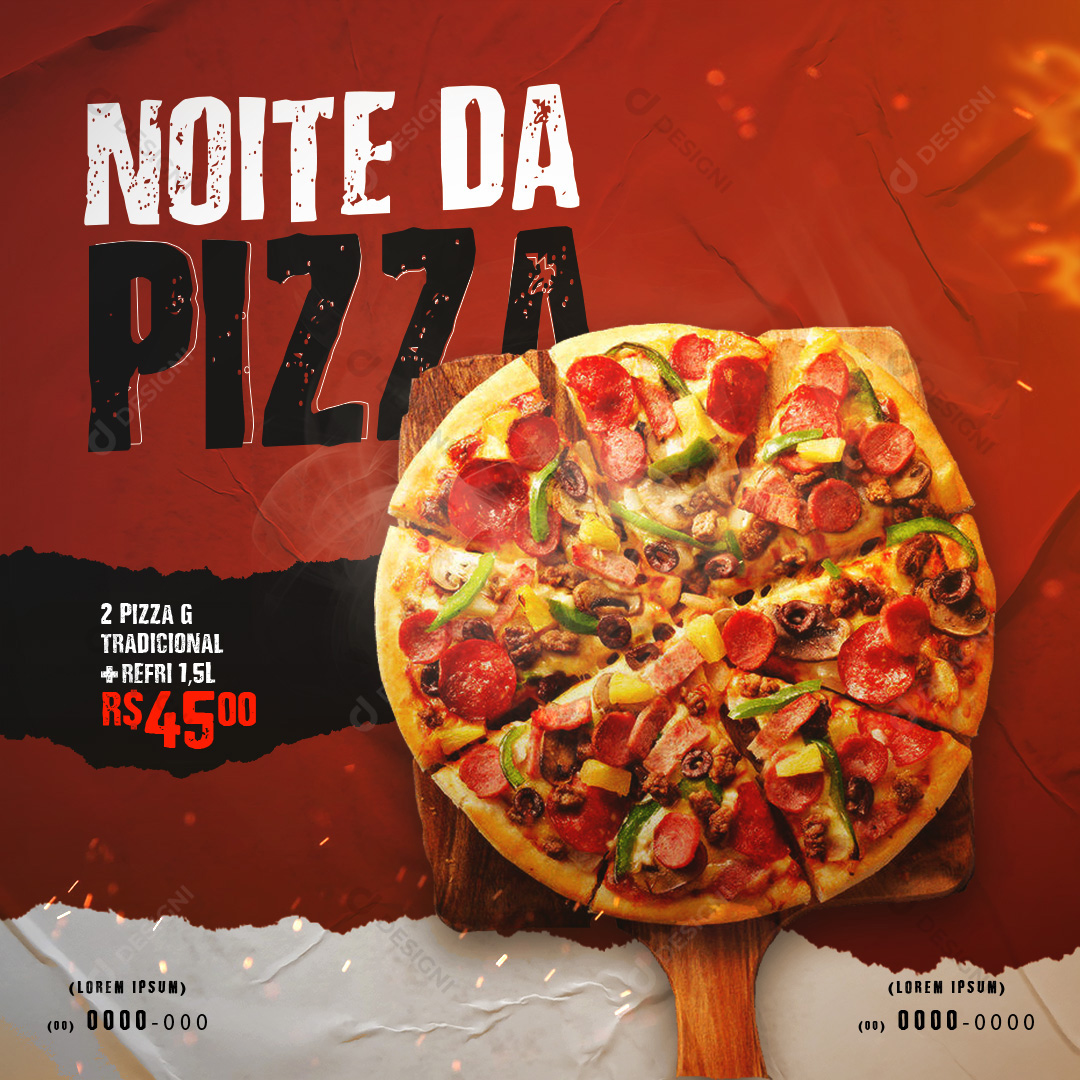 Pizza GG Pizzarias Social Media PSD Editável Deliverys [download