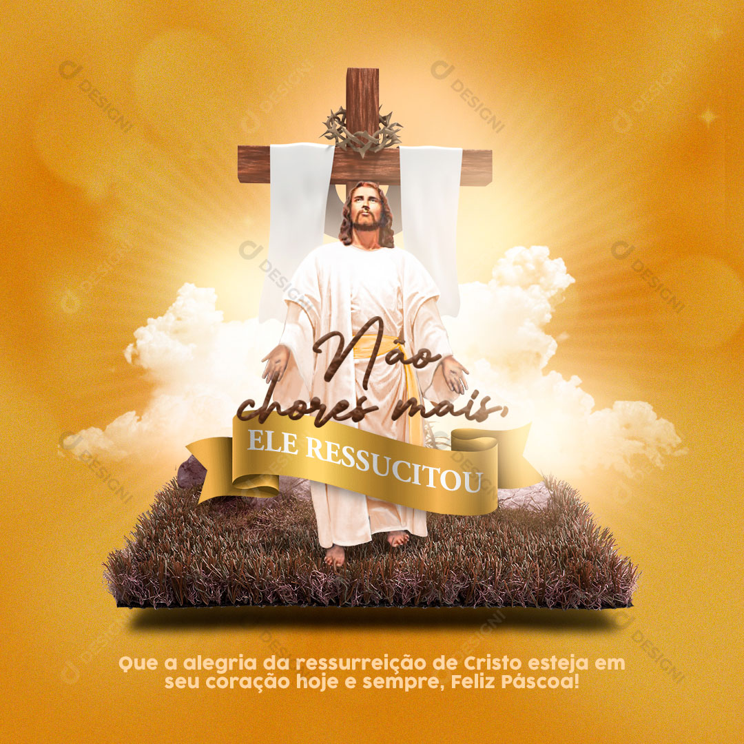 Easter of Jesus Christ Holy Week Social Media Editable PSD