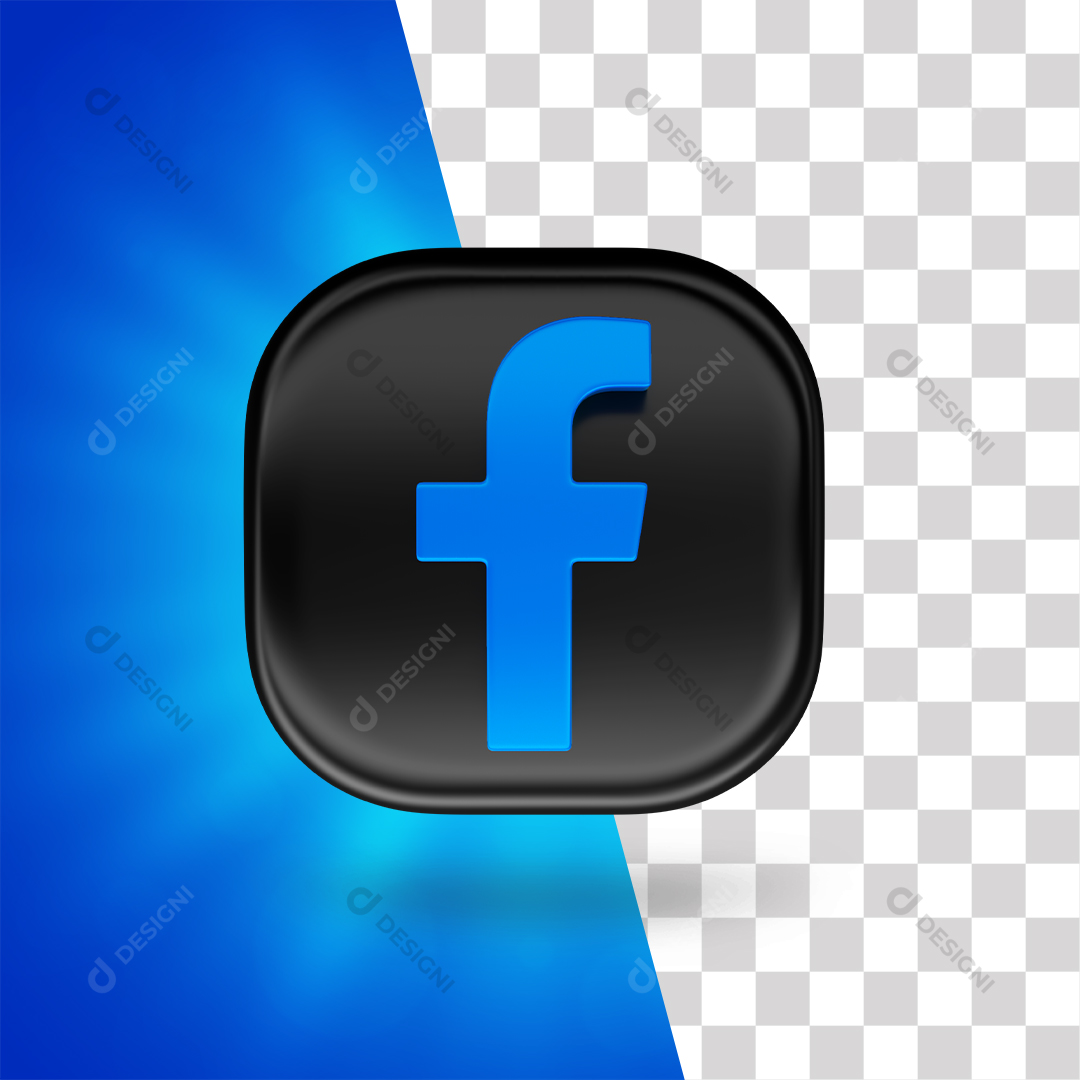 Icone 3d Facebook Para Composicao Png Transparente Sem Fundo Download Designi