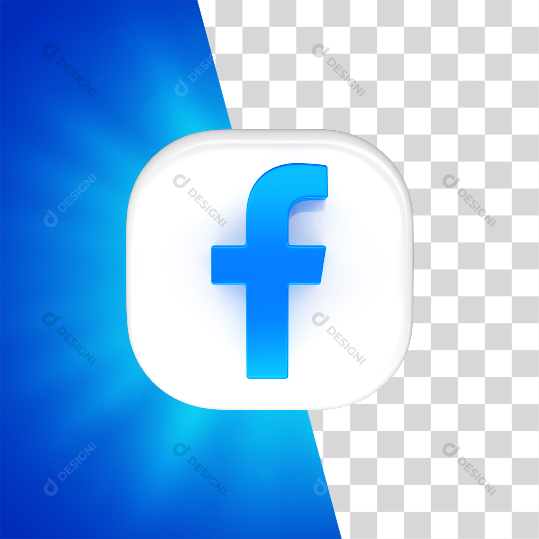 Icone 3d Facebook Para Composicao Png Transparente Sem Fundo Download Designi