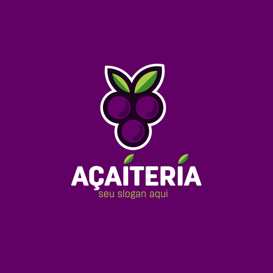 Açaiteria Logo Açaí Logo Editável Vetor Ai [download] - Designi