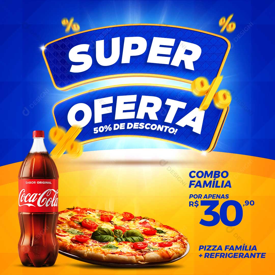 Supermercado Super Offer Combo Social Media Editable PSD