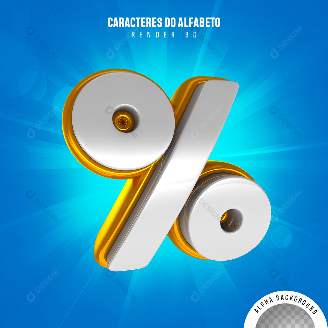 Symbol Percent Element 3D Character PNG Transparent No Background