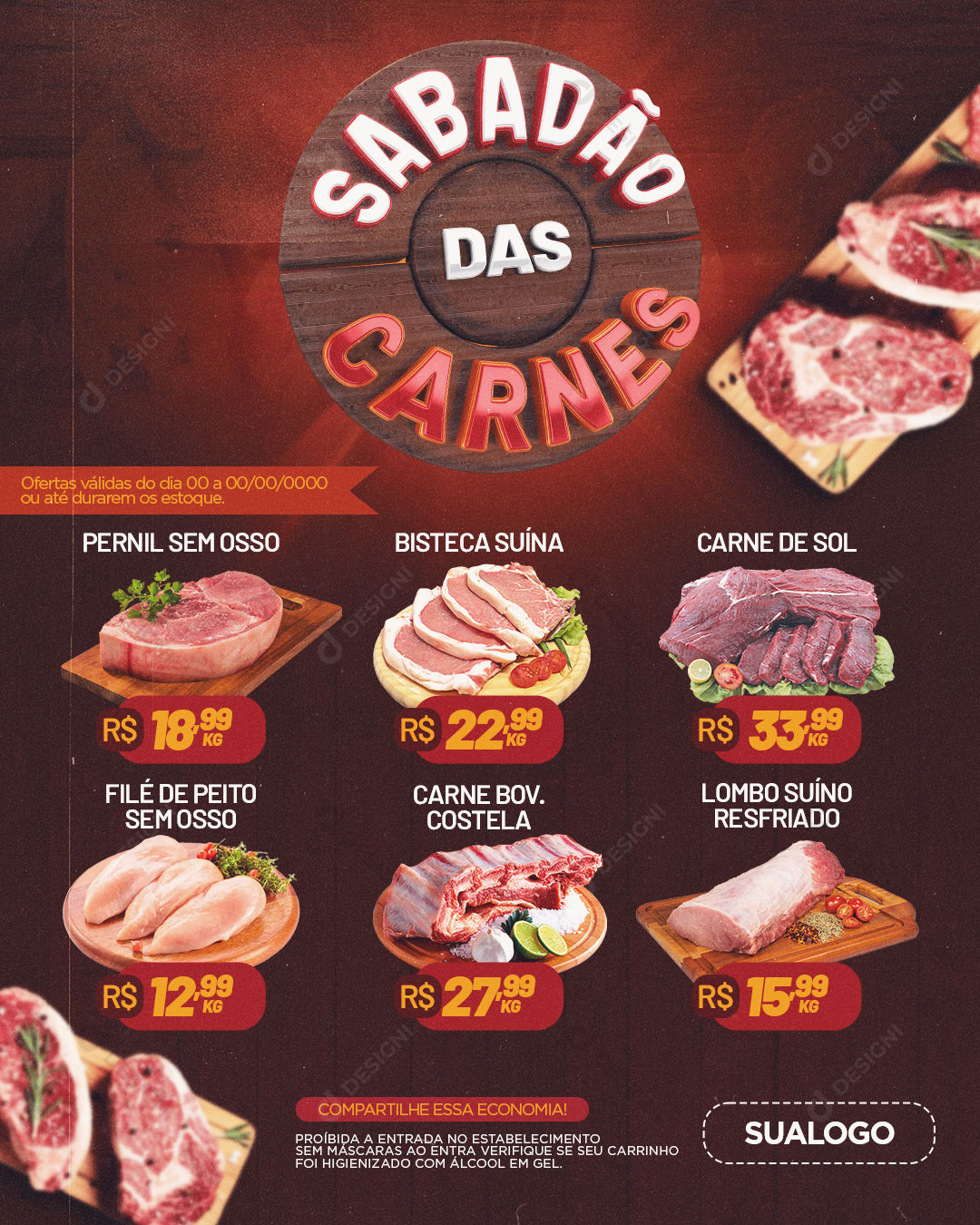 Açougue Sabadão Das Carnes Social Media Psd Editável Download Designi 1080