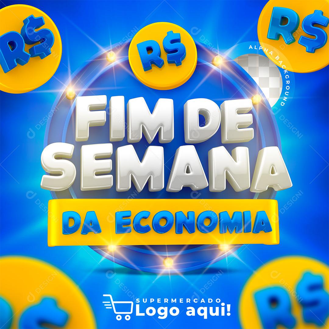 Selo 3d Para Composição Fim De Semana Da Economia Psd Download Designi 0395