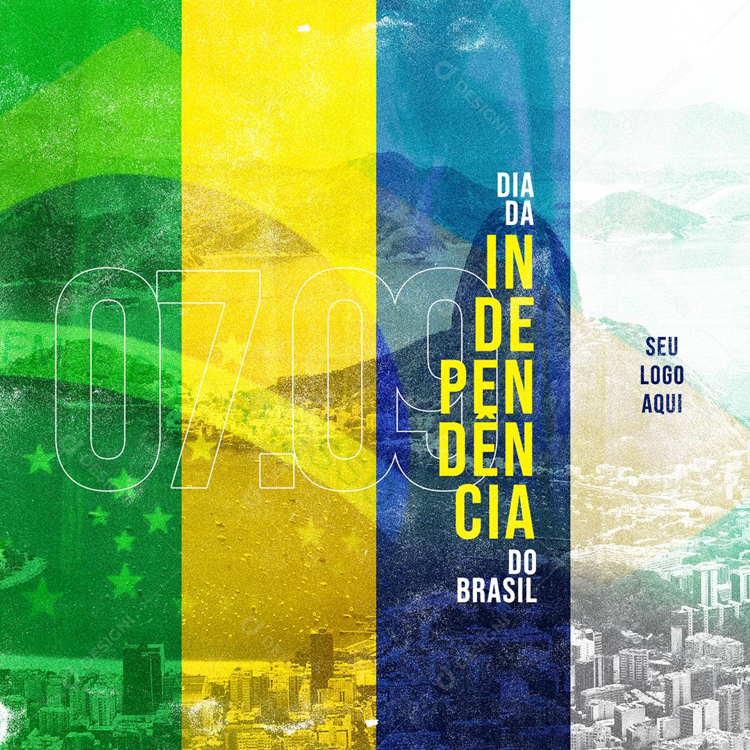 Post 7 de Setembro Independência do Brasil Social Media PSD Editável