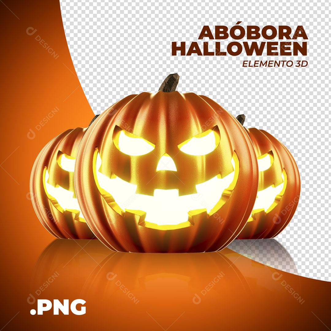 Elemento 3D Rosto Assustador de Halloween para Composição PSD