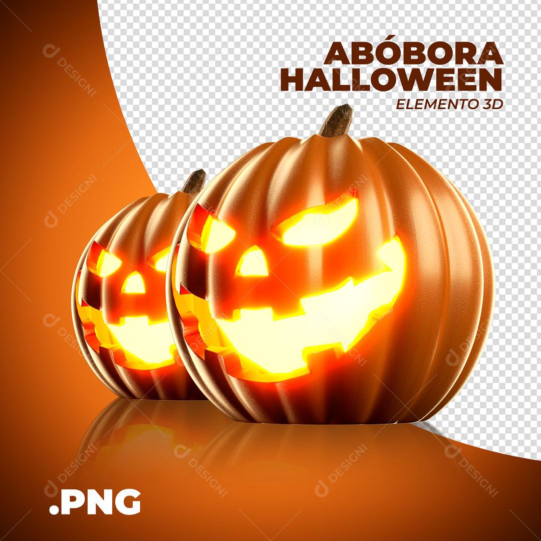 Elemento 3D Rosto Assustador de Halloween para Composição PSD