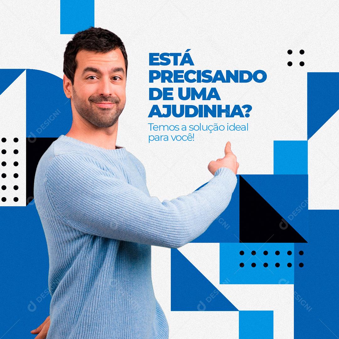 Post Financiadora Está Precisando De Uma Ajudinha Social Media PSD Editável