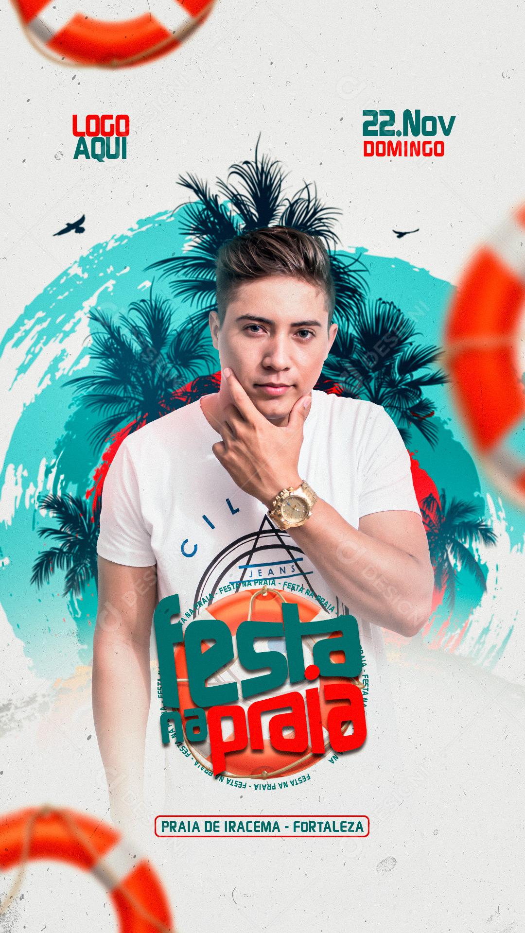 Social Media Flyer Festa Na Praia Agenda Psd Editável Download Designi 