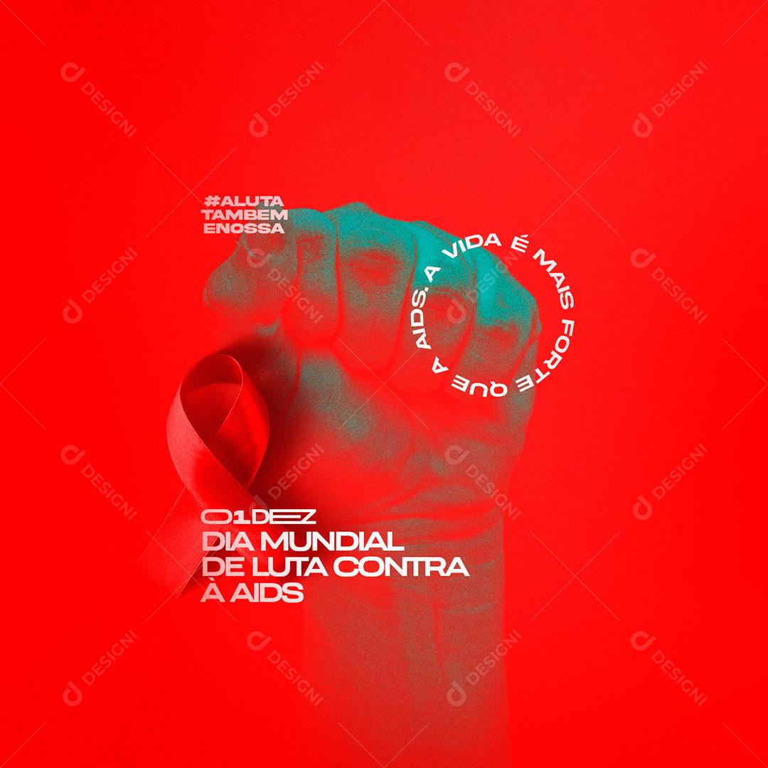 Post Dia Mundial Da Luta Contra À AIDS Social Media PSD Editável