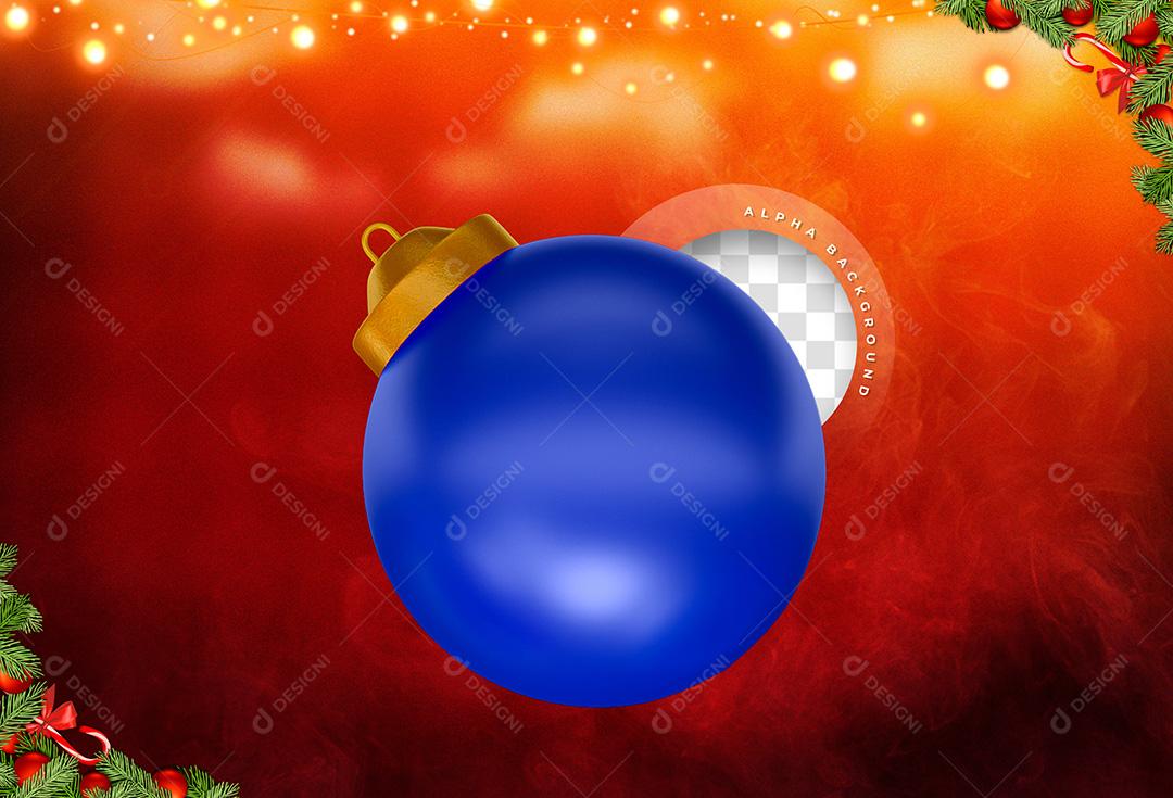 Bola de Natal Azul e Guirlanda Natalina PNG [download] - Designi