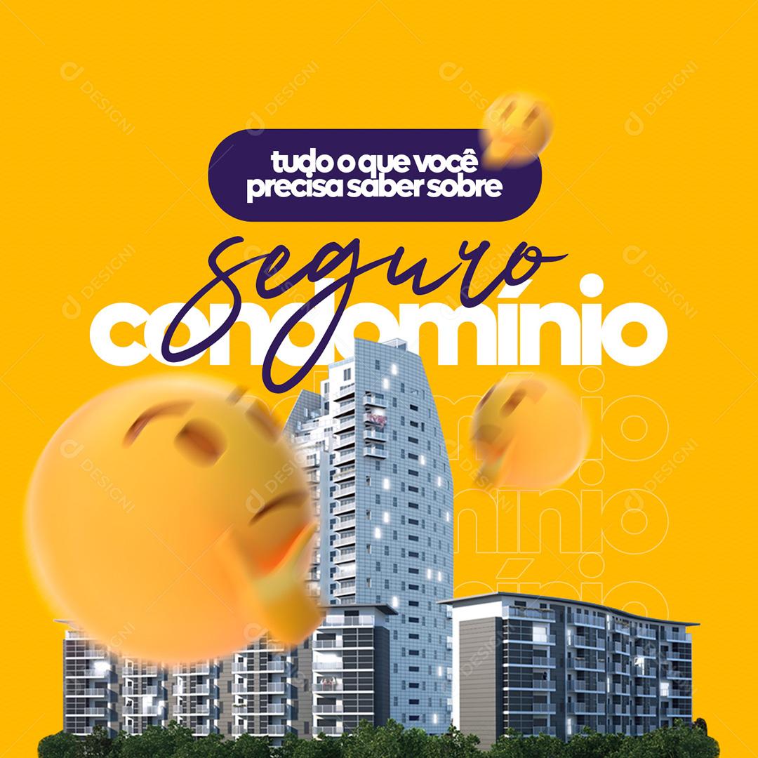 Post Imobiliária Seguro Condomínio Social Media PSD Editável