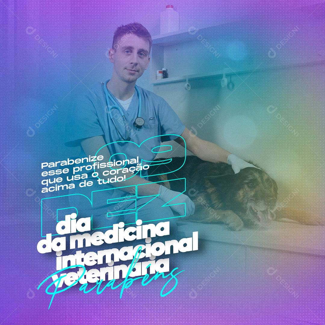 Dia Do Médico Veterinário 9 De Dezembro Social Media PSD Editável