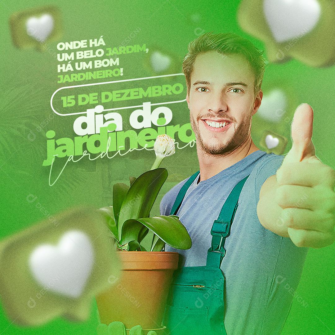 Post Dia Do Jardineiro Social Media PSD Editável