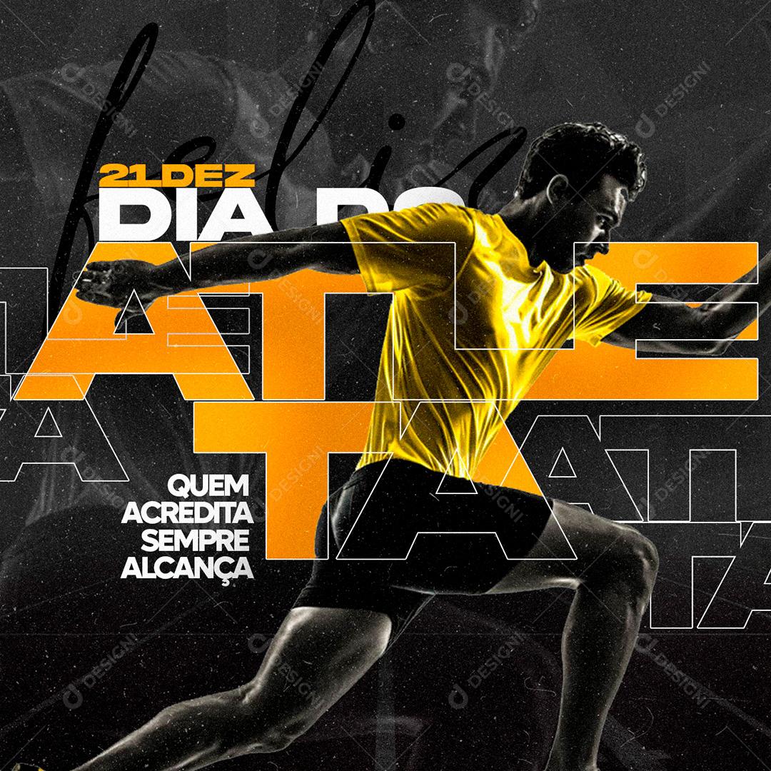 Post Dia Do Atleta Social Media PSD Editável