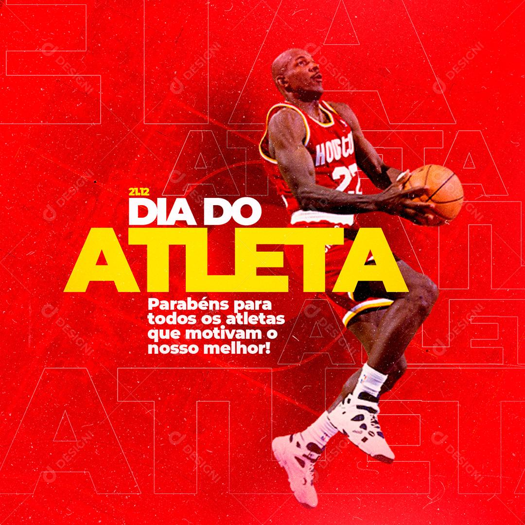 Post Dia Do Atleta Social Media PSD Editável