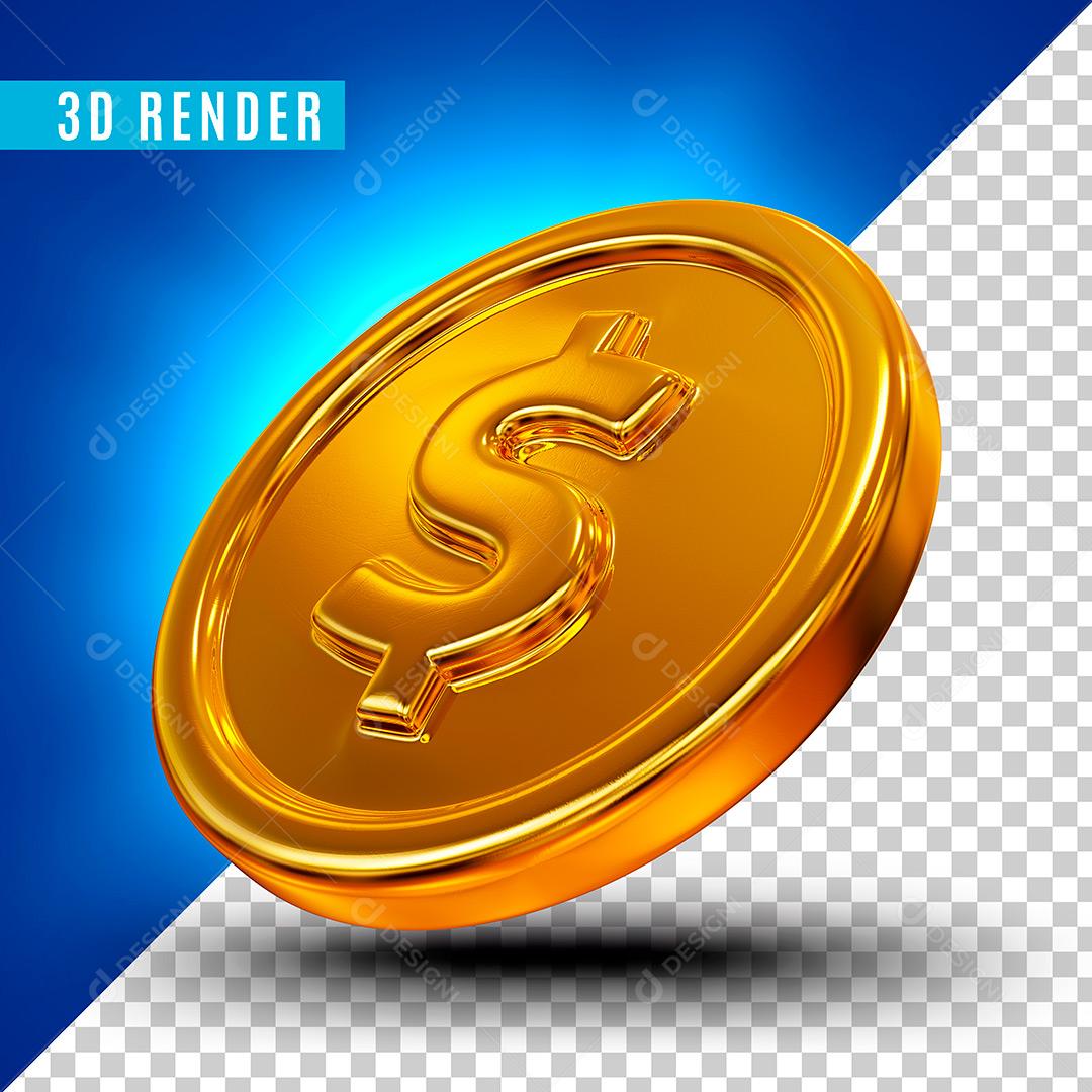 Finanças e ícone 3d da moeda