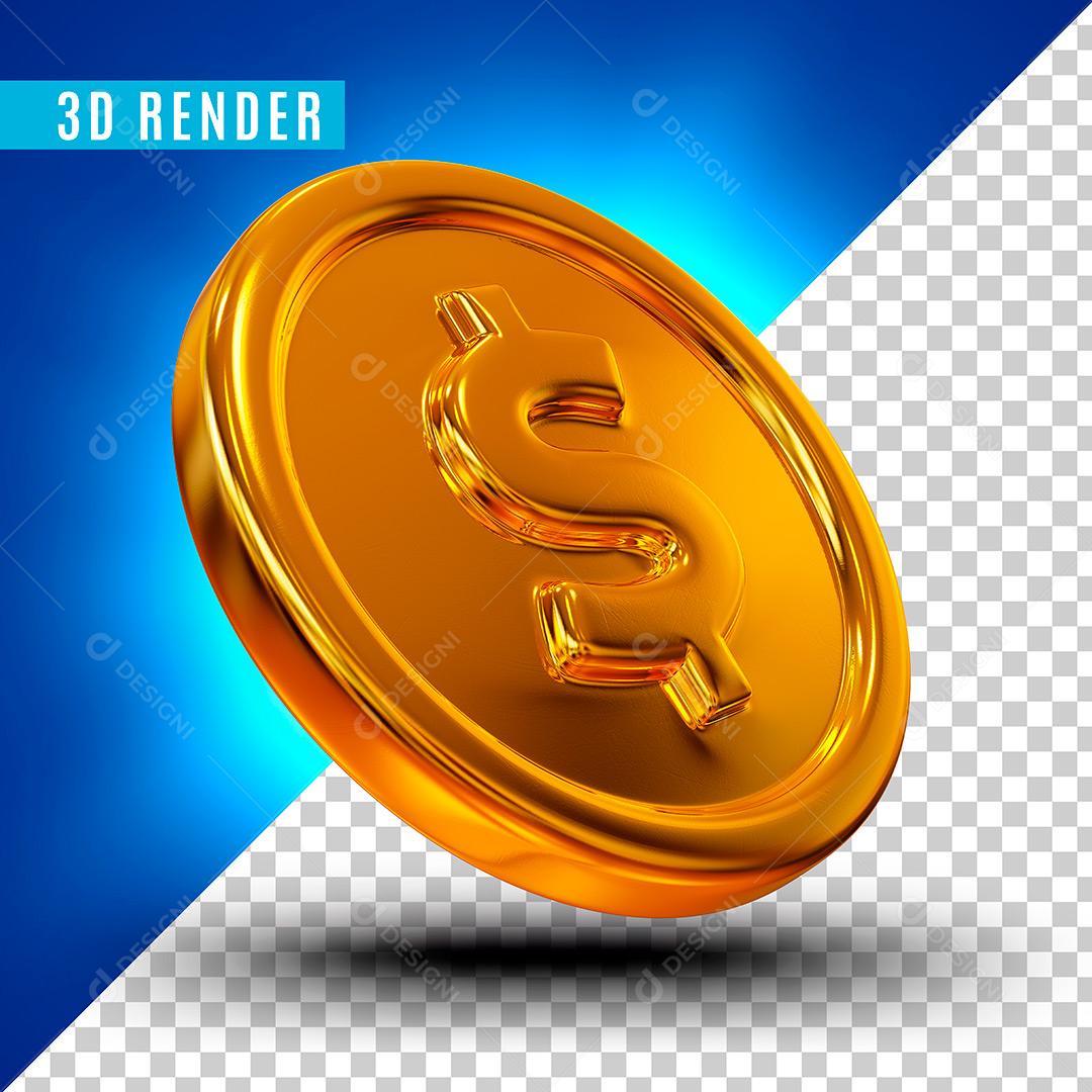 Finanças e ícone 3d da moeda