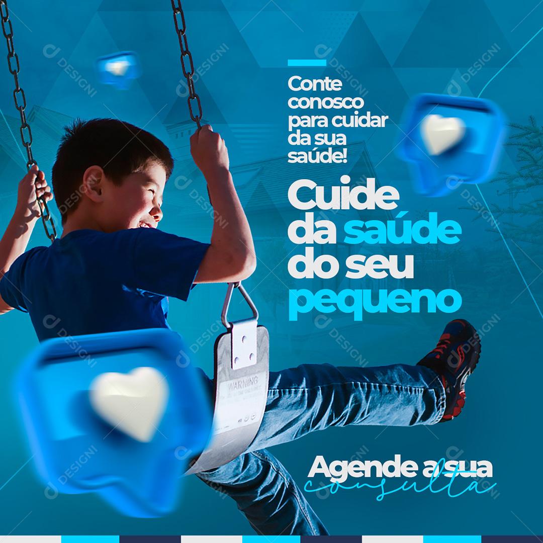 Clínica Cuide Da Saúde Do Seu Pequeno Social Media PSD Editável