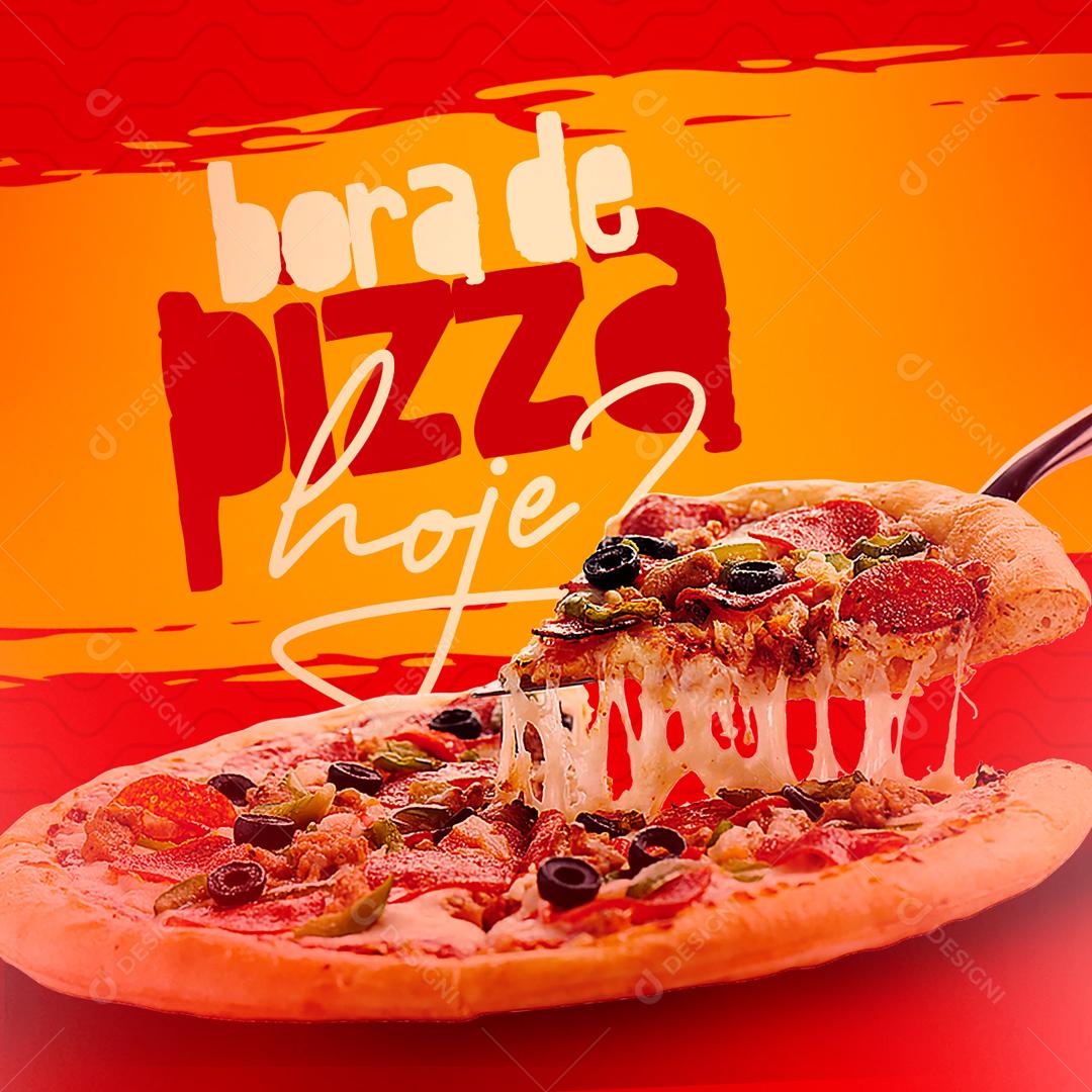 Bora De Pizza Hoje Social Media PSD Editável