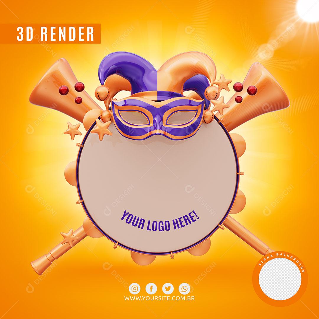 Elemento 3d Carnaval Para Composição Psd Download Designi 6904