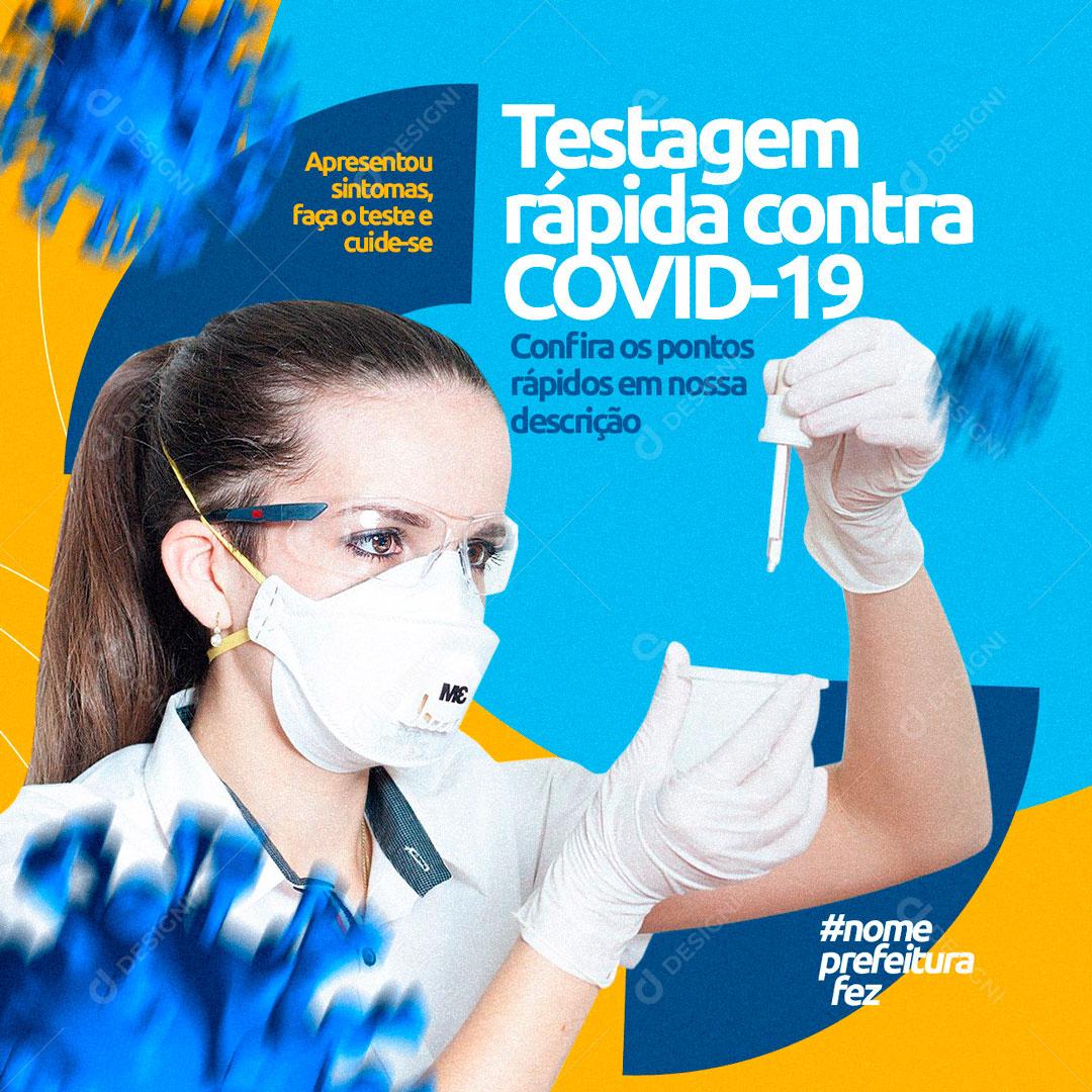 Testagem Rápida De Covid-19 Social Media PSD Editável