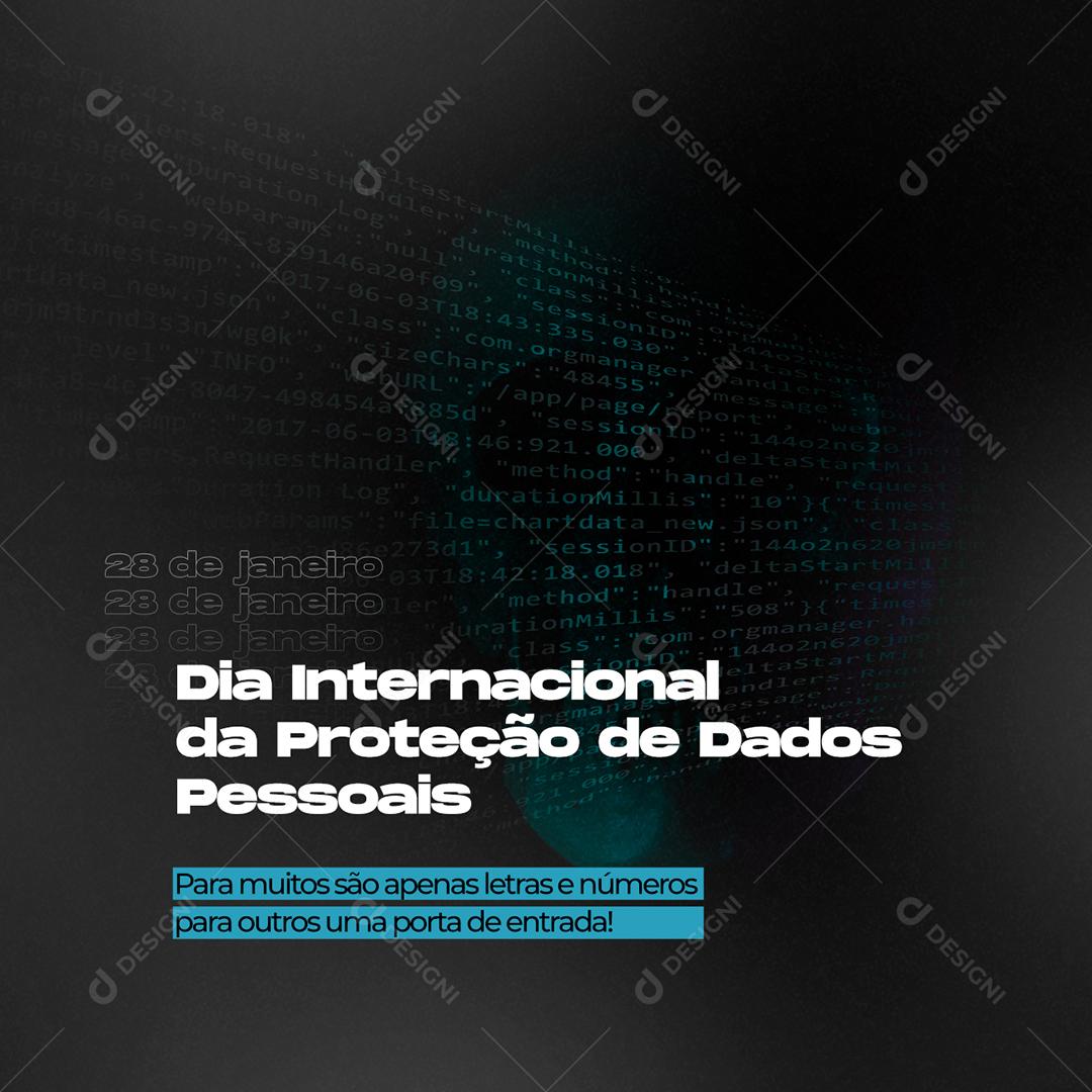 International Data Protection Day Social Media Editable PSD