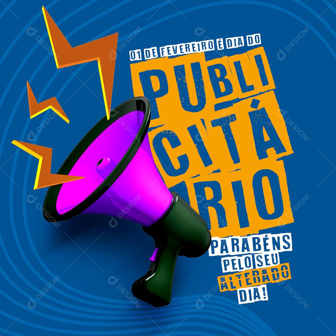 Social Media Dia Do Publicitário Parabéns Pelo Seu Alterado Dia PSD Editável