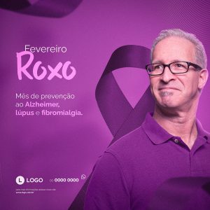 Fevereiro Roxo M S Da Preven O Ao Alzheimer Social Media Psd Edit Vel Download Designi