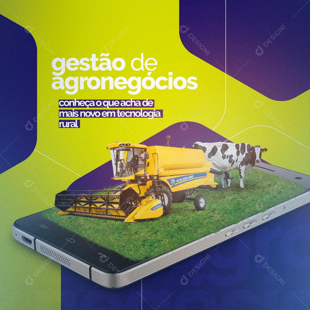 Gestão De Agronegócios Conheça o Que Acha De Mais Novo Social Media PSD Editável