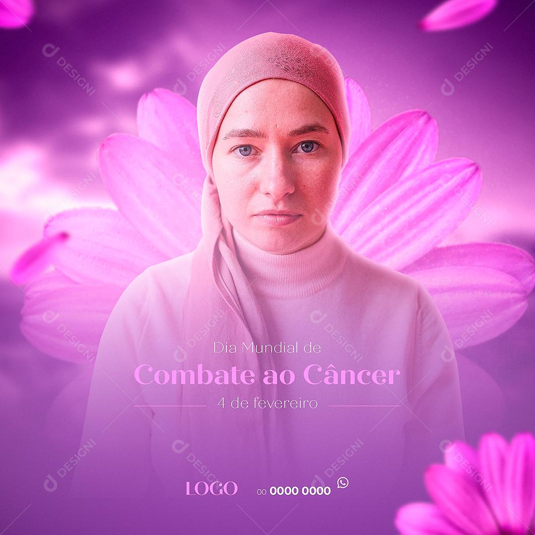 Purple February Day to Combat Cancer Social Media Editable PSD