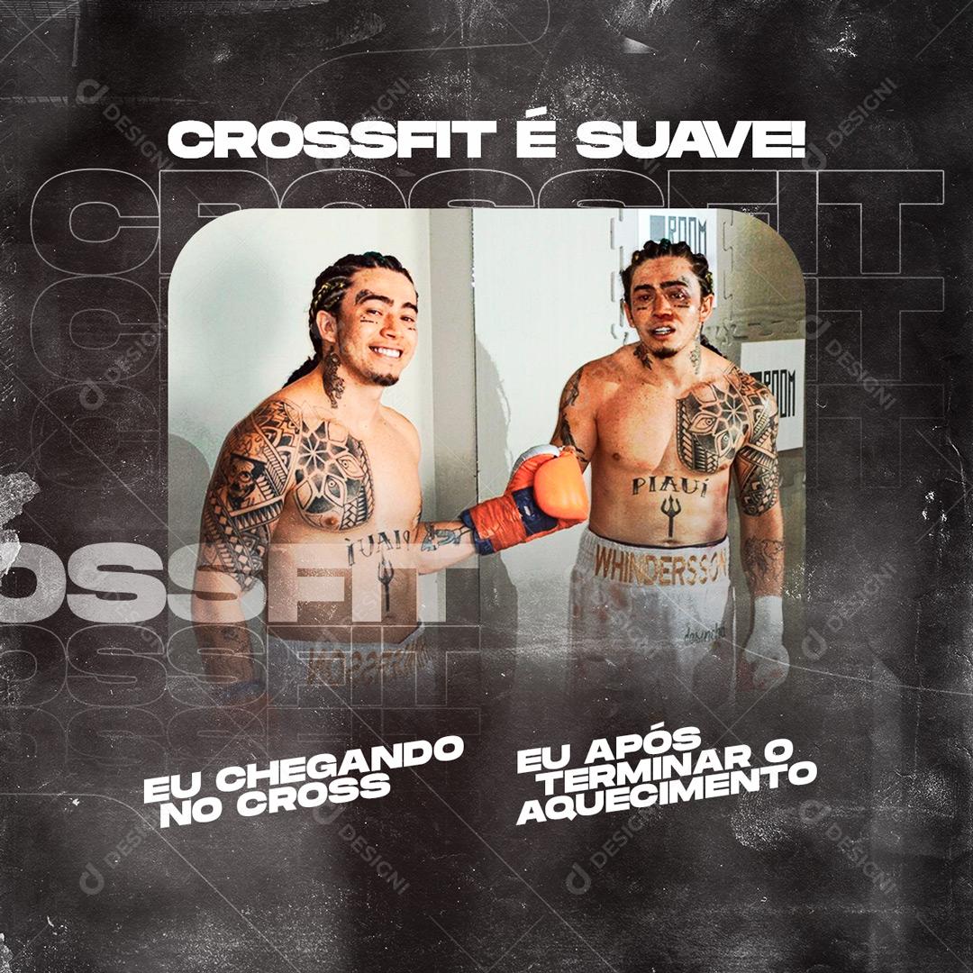 Crossfit é Suave Meme Social Media PSD Editável