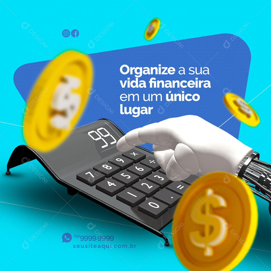 Finanças Organize A Sua Vida Financeira Social Media PSD Editável