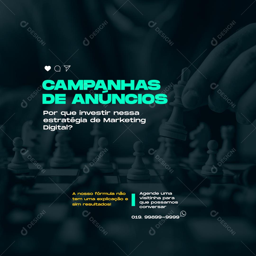 Social Media Campanhas De Anúncios  Agências PSD Editável