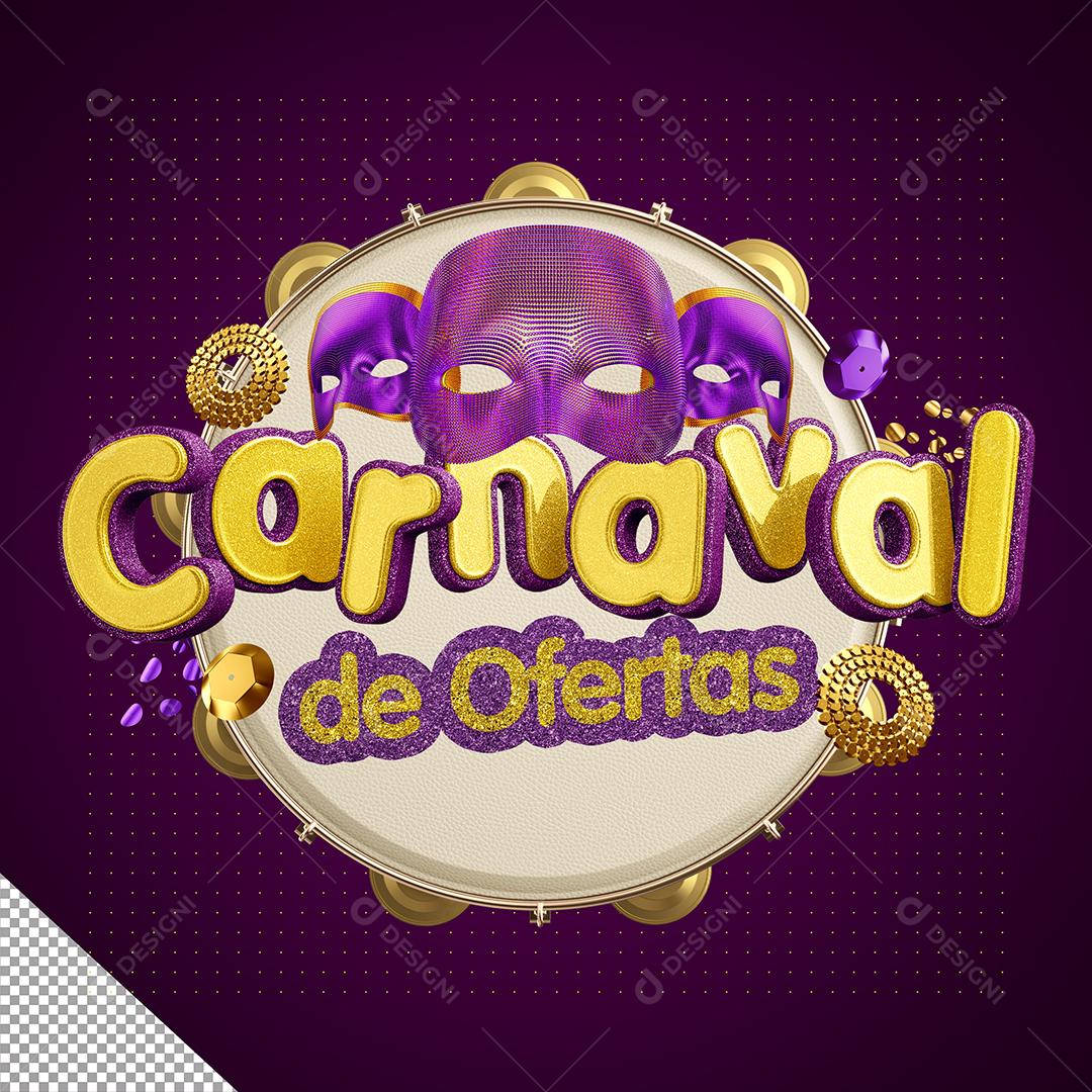 Selo 3d Carnaval De Ofertas Para Composição Psd Premium Download Designi 7089