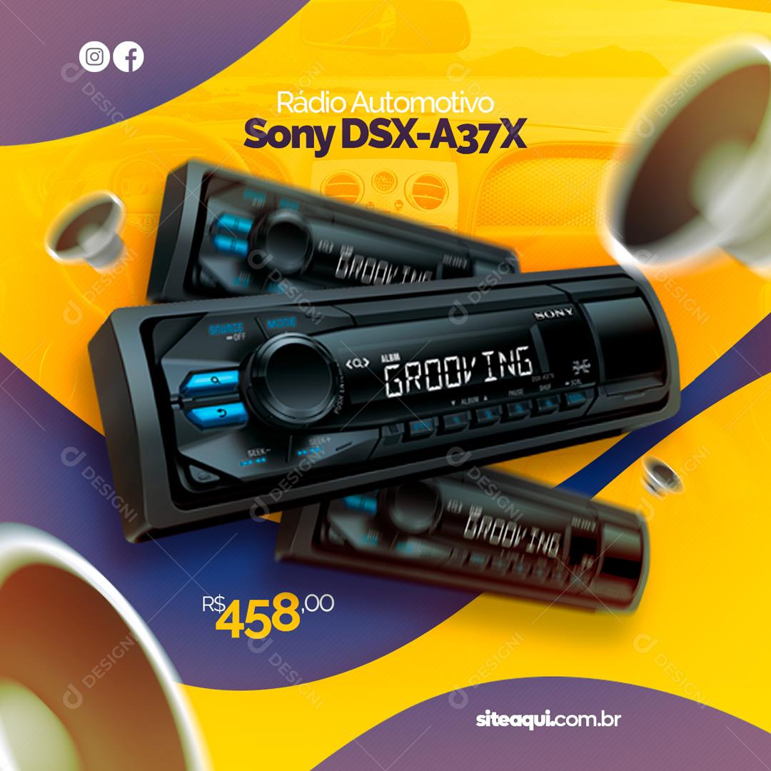 Social Media Sony DSX A37X Automotive Editable PSD