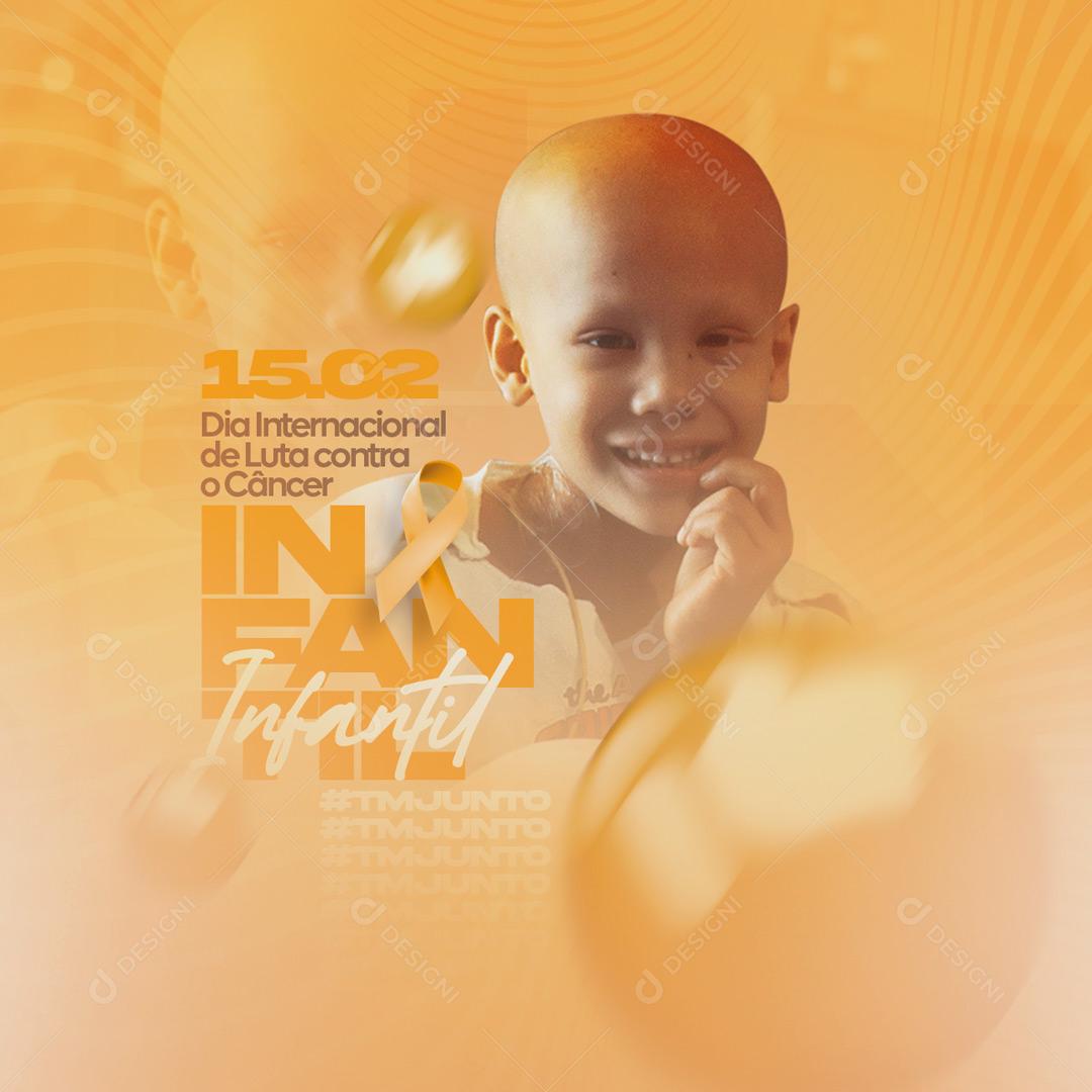 February 15th Day to Combat Childhood Cancer Social Media Editable PSD