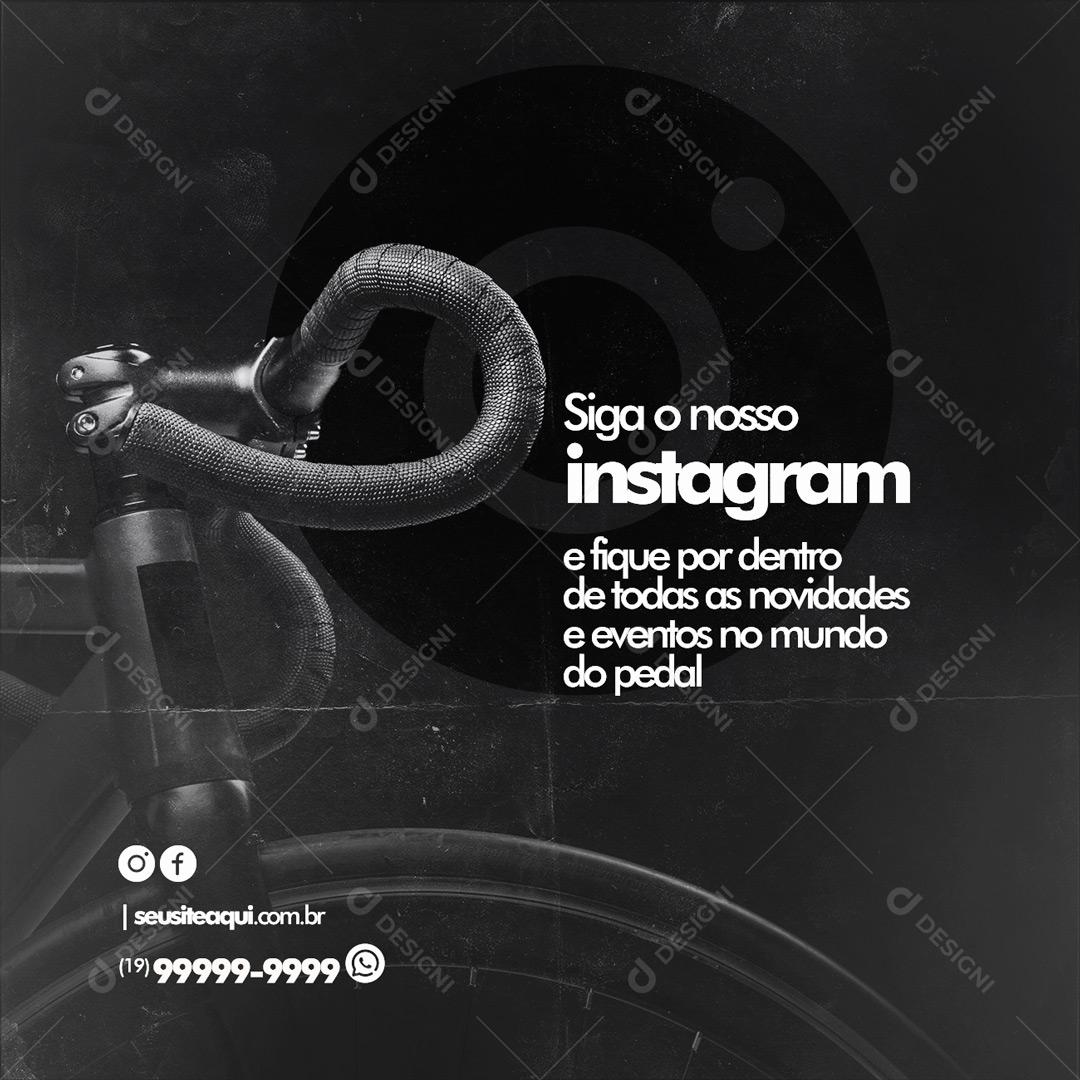 Social Media Siga o nosso instagram Ciclismo PSD Editável