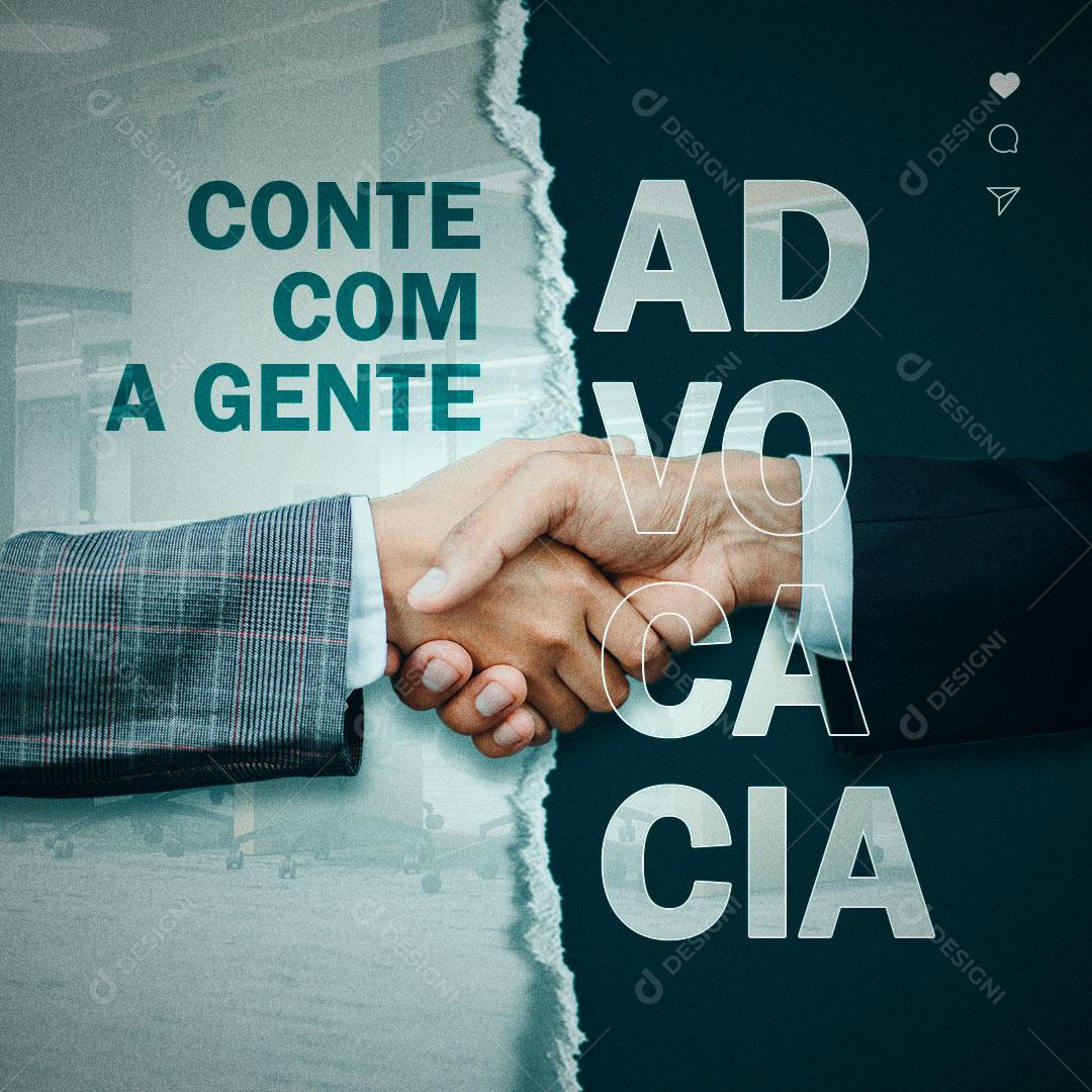 Advocacia Conte com a Gente Social Media PSD Editável