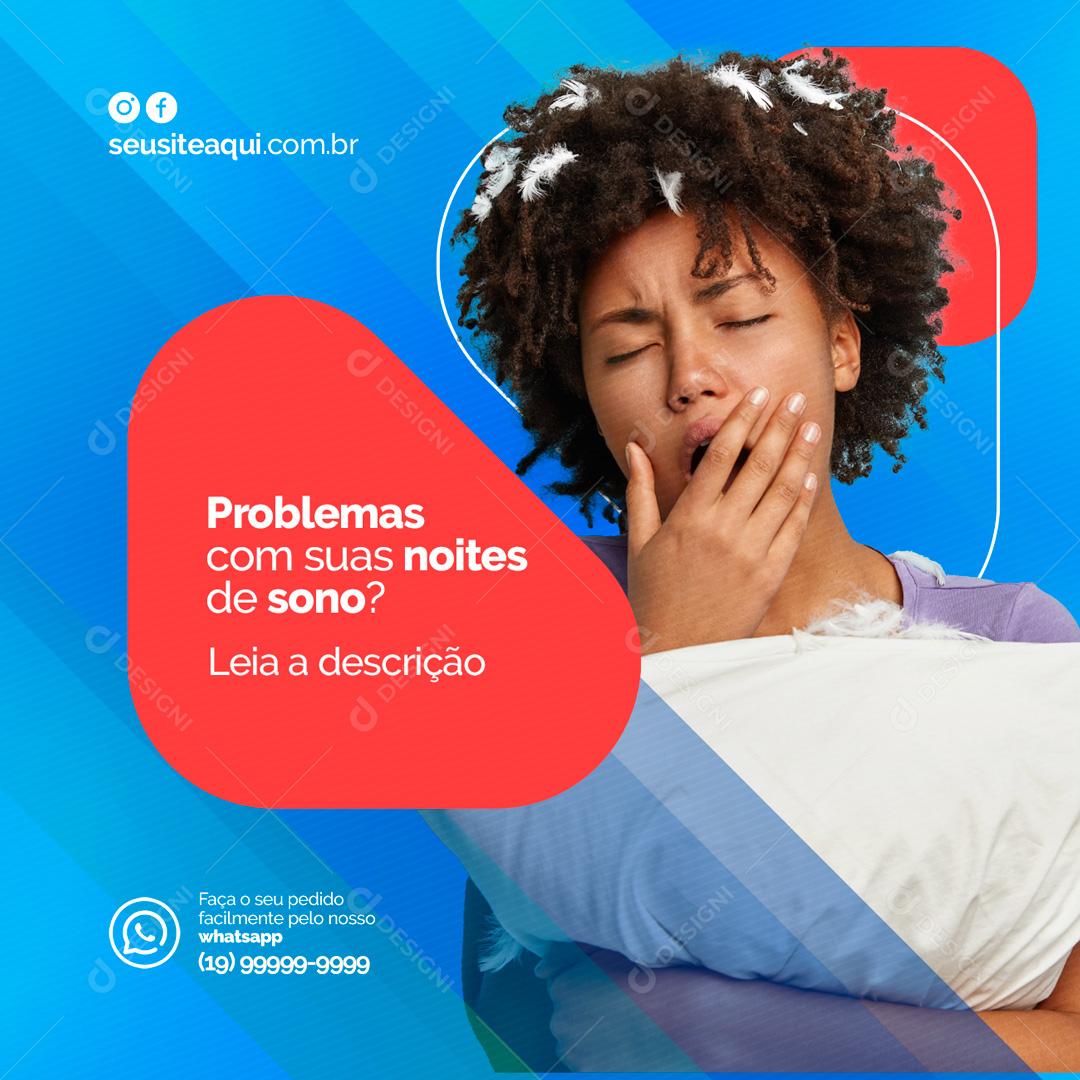 Farmácia problemas com suas noites de sono Social Media PSD Editável