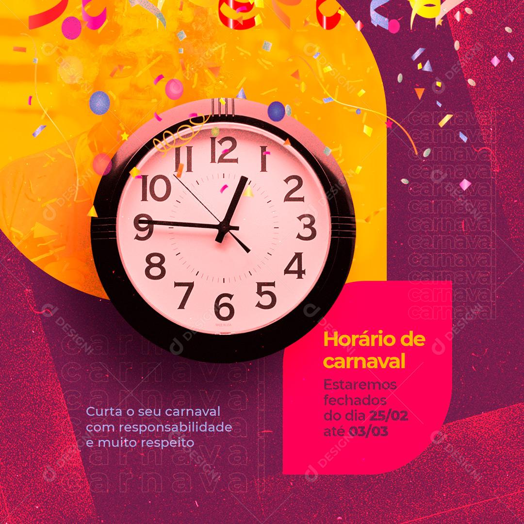 Carnival schedule Enjoy Social Media Editable PSD