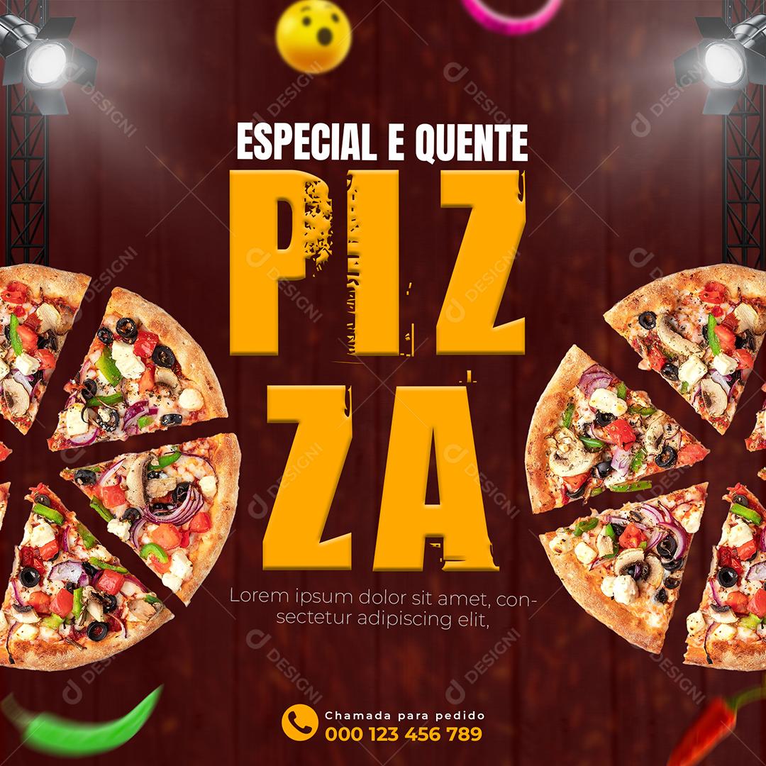 Pizzaria Nesse Dia dos Pais Pizza Com Desconto Social Media PSD