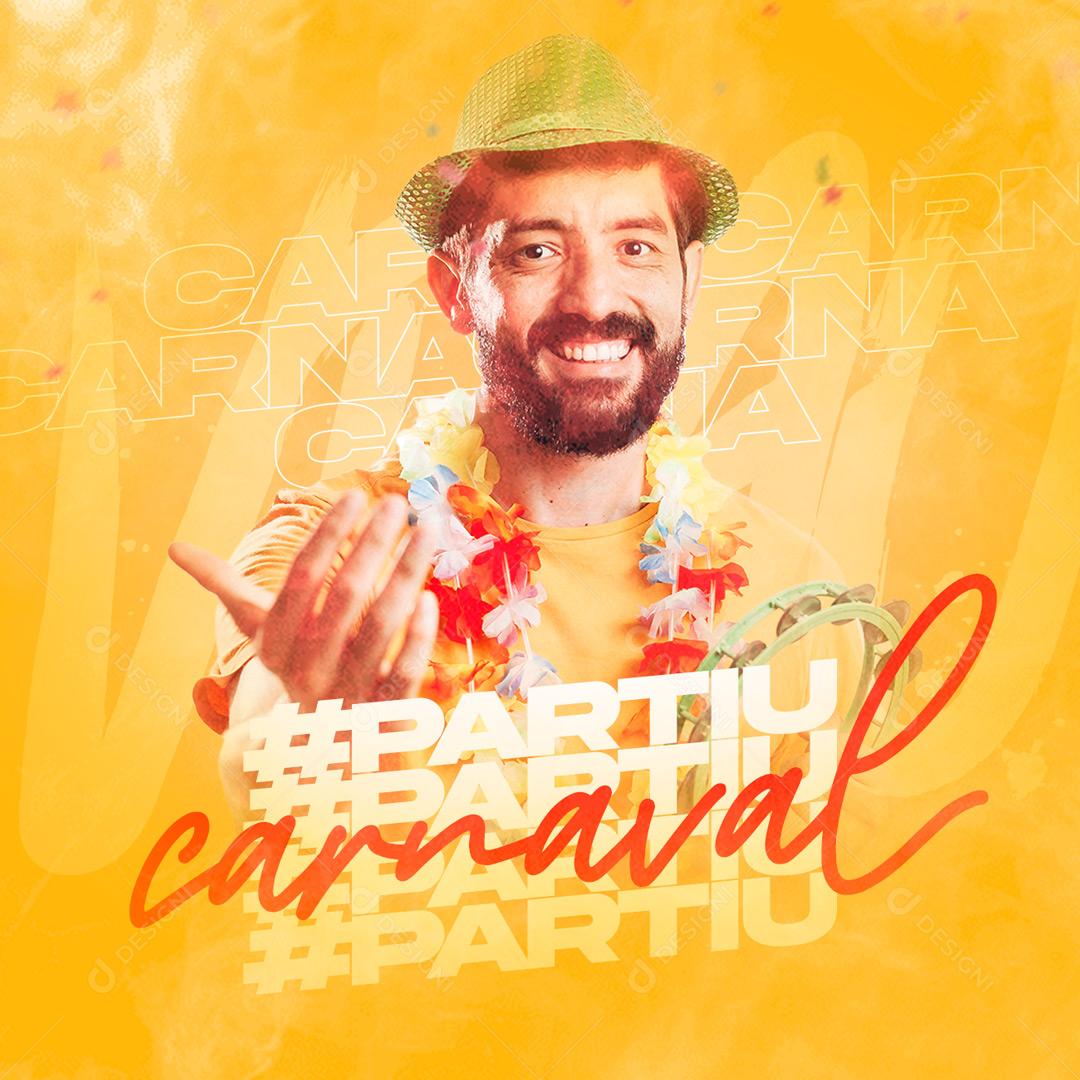 Social Media Partiu Carnaval PSD Editável