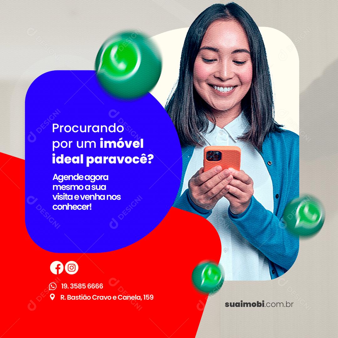 Procurando Por Um Imóvel Ideal Para Você Social Media PSD Editável