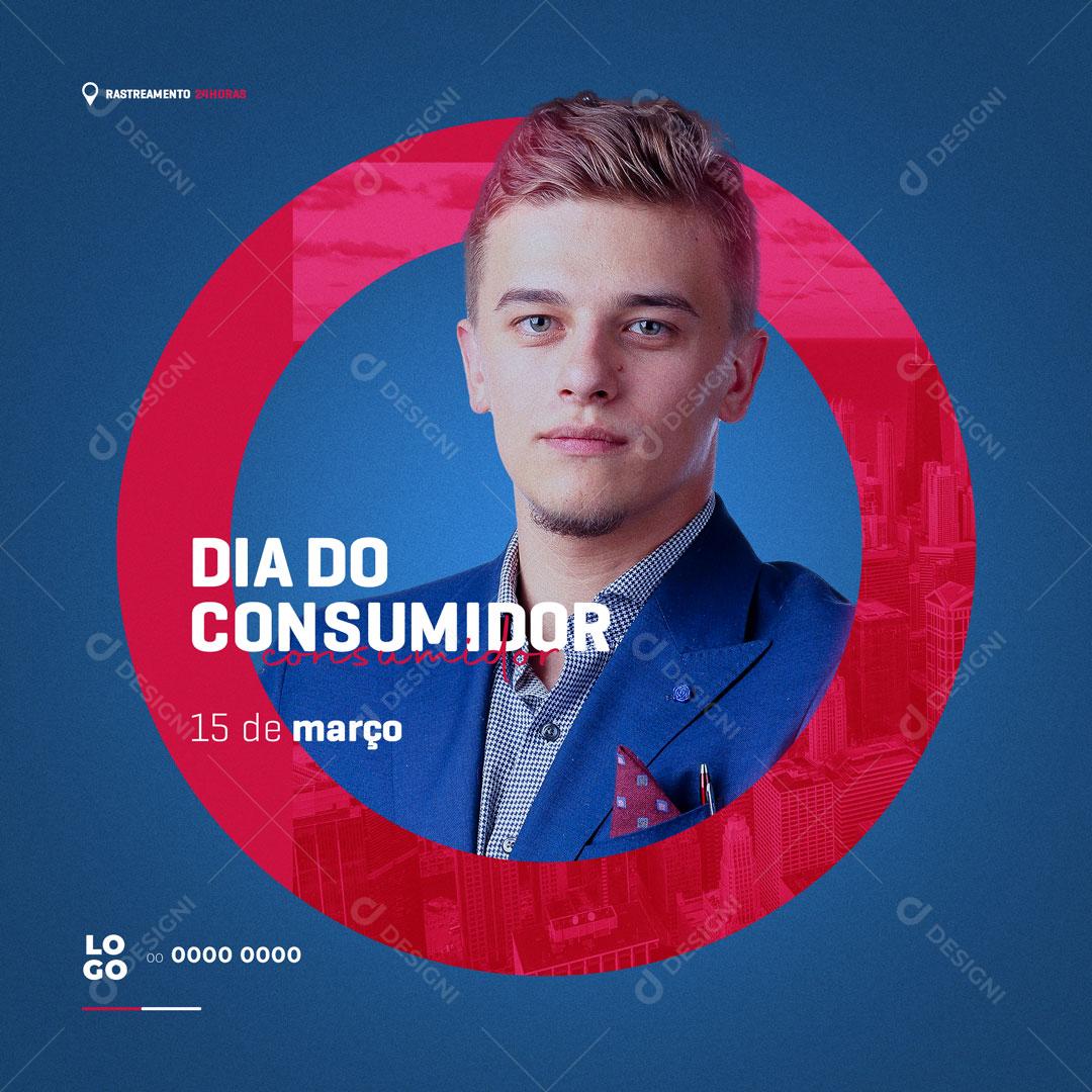 Post Rastreamento Veicular Dia do Consumidor Social Media PSD Editável